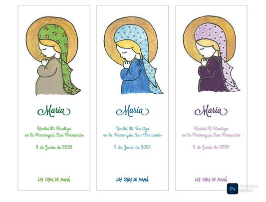 Recordatorio / Separapáginas VIRGEN NIÑA BAUTIZO