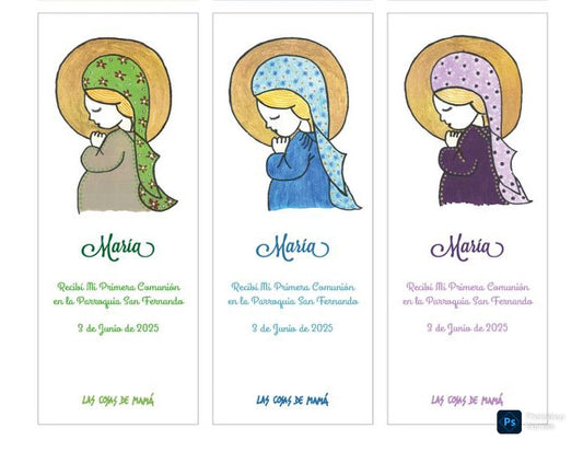 Recordatorio / Separapáginas VIRGEN NIÑA COMUNIÓN