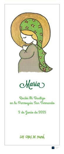 Recordatorio / Separapáginas VIRGEN NIÑA BAUTIZO