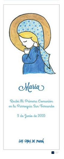 Recordatorio / Separapáginas VIRGEN NIÑA COMUNIÓN