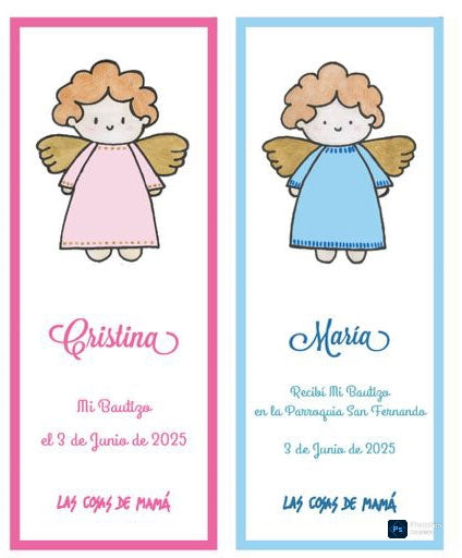 Recordatorio / Separapáginas ANGELITO BAUTIZO borde