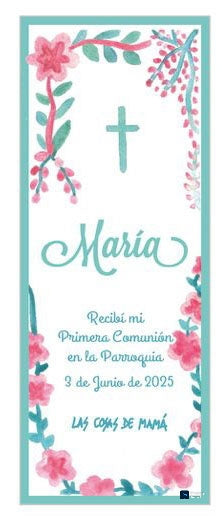 Recordatorio / Separapáginas FLORES COMUNIÓN borde