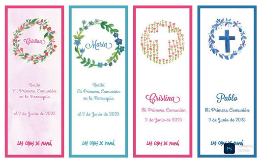 Recordatorio / Separapáginas GUIRNALDA COMUNIÓN borde