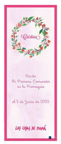 Recordatorio / Separapáginas GUIRNALDA COMUNIÓN borde