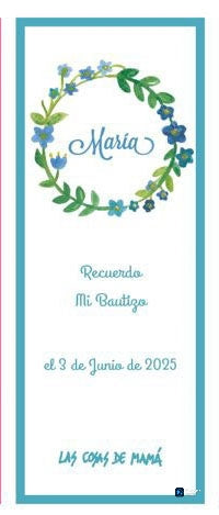 Recordatorio / Separapáginas GUIRNALDA BAUTIZO borde