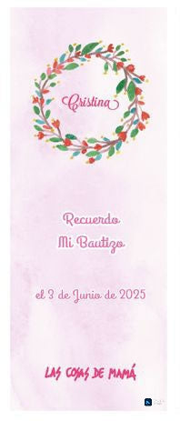 Recordatorio / Separapáginas GUIRNALDA BAUTIZO