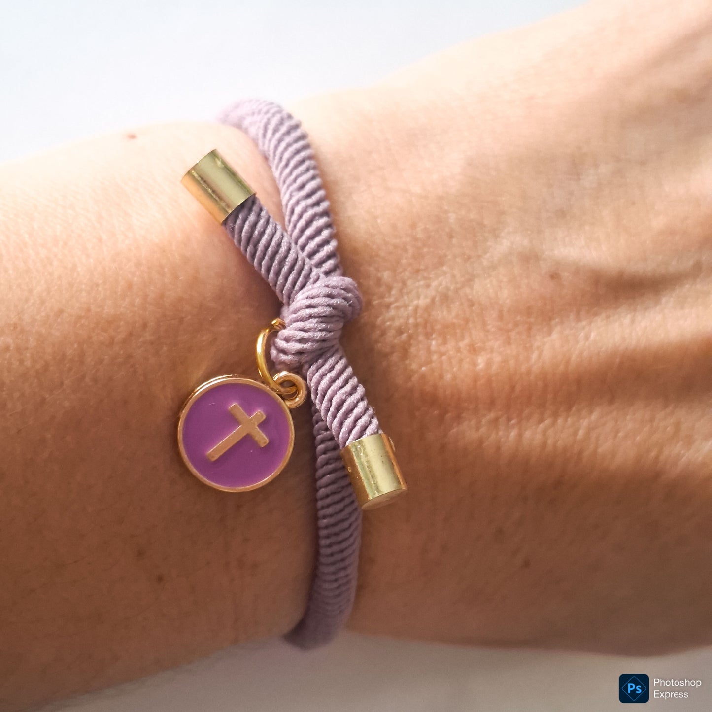 Pulsera nudo CRUZ REDONDA