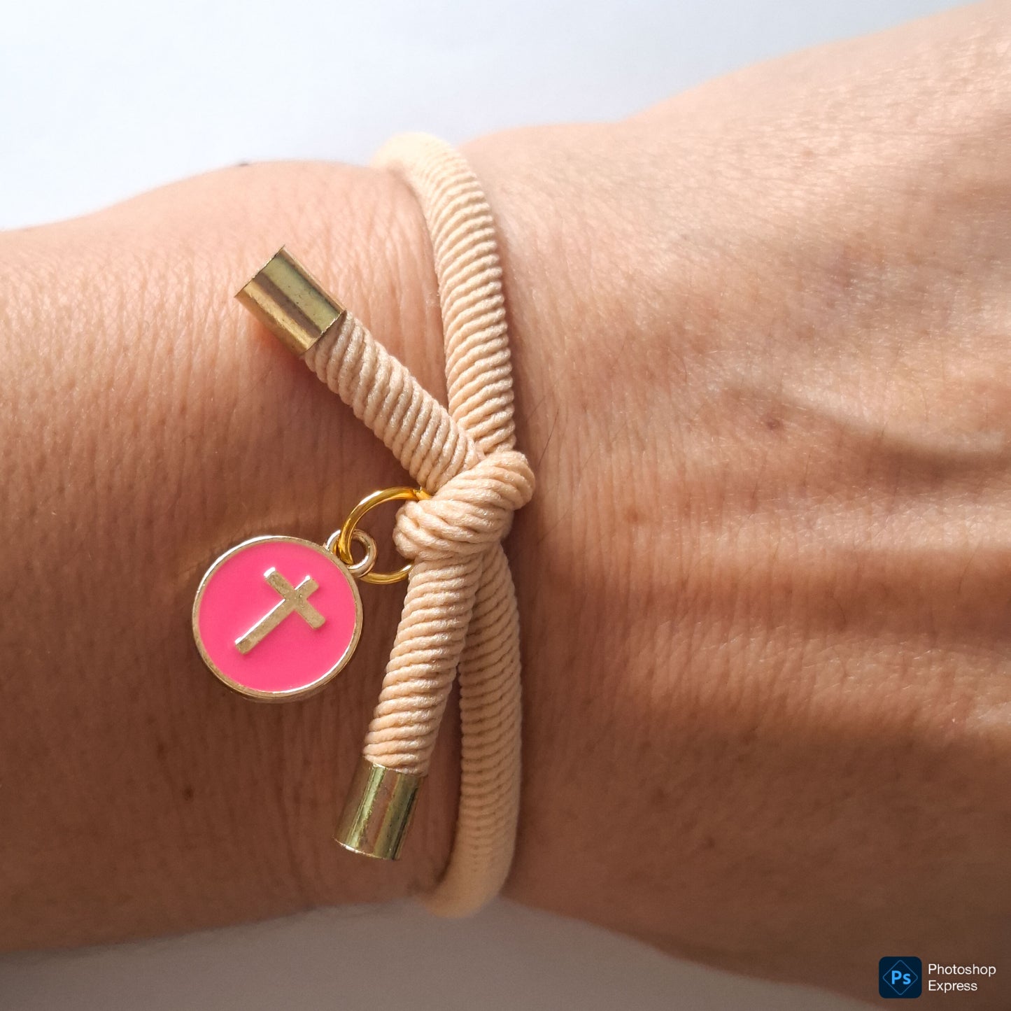 Pulsera nudo CRUZ REDONDA