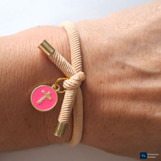 Pulsera nudo CRUZ REDONDA