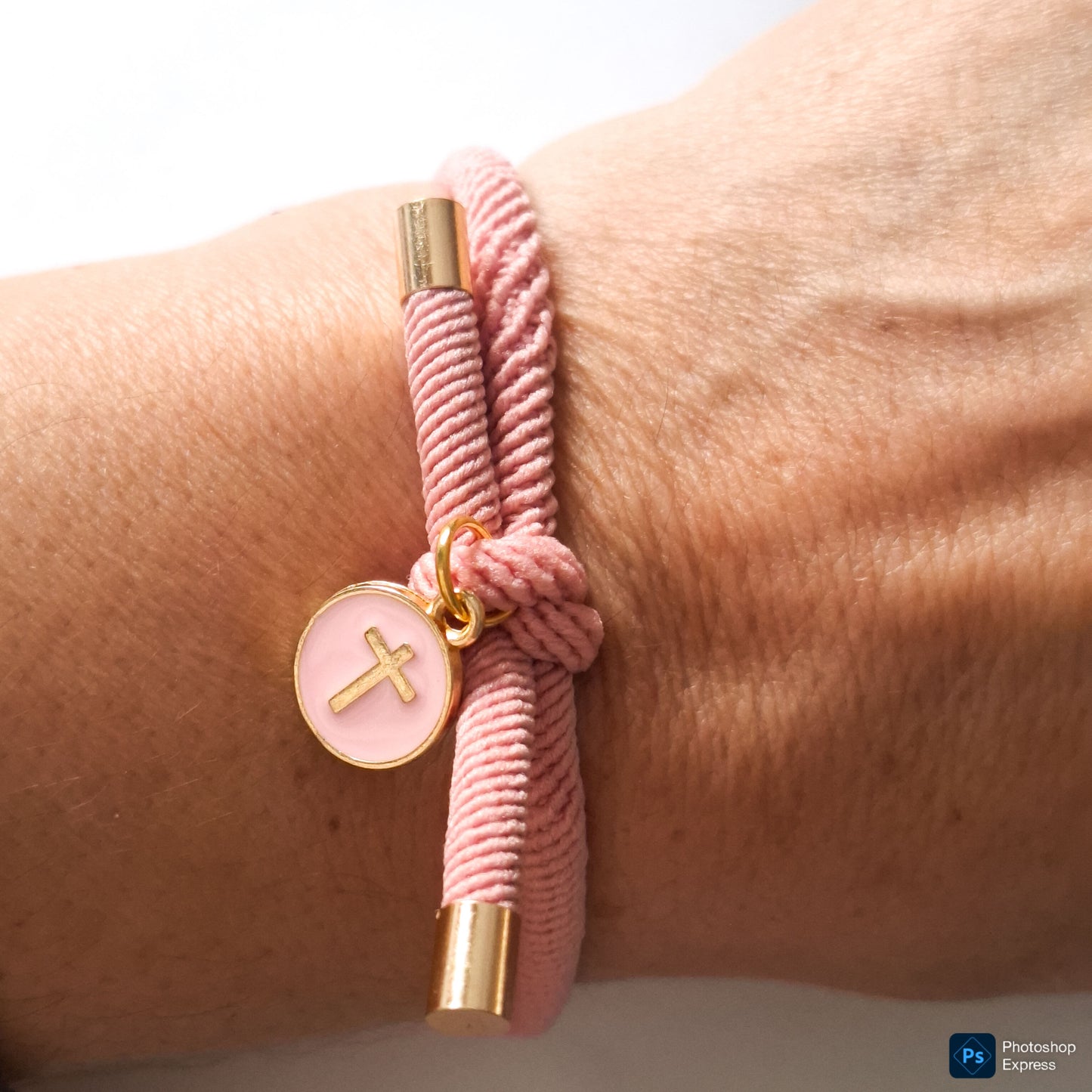 Pulsera nudo CRUZ REDONDA