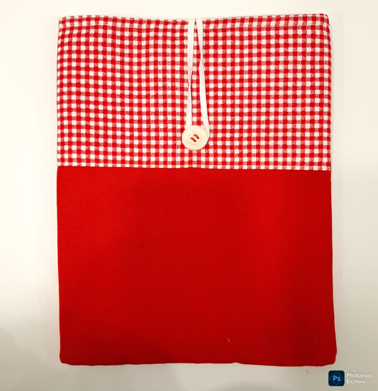 Funda Libro, Ipad o Tablet VICHY rojo