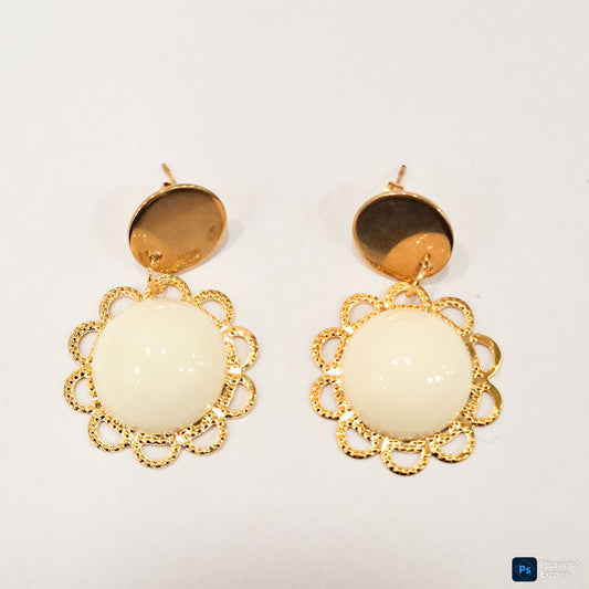 Pendientes BOLAS BEIGE