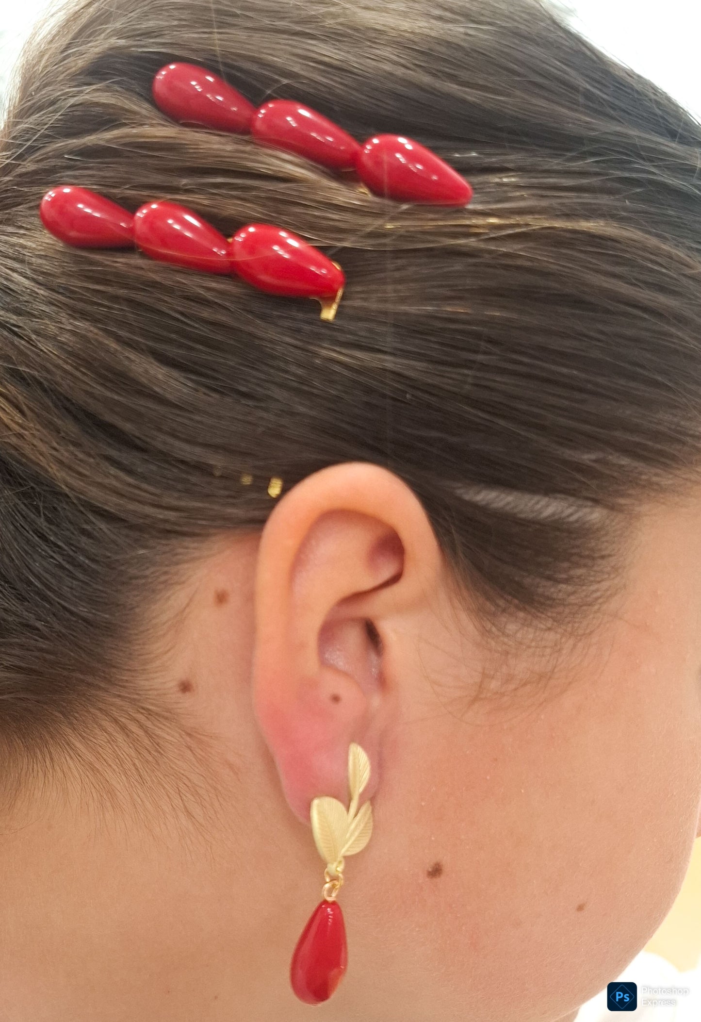 Pendientes lágrimas ROJOS