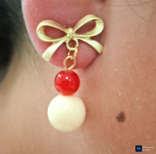 Pendientes LAZO Rojo