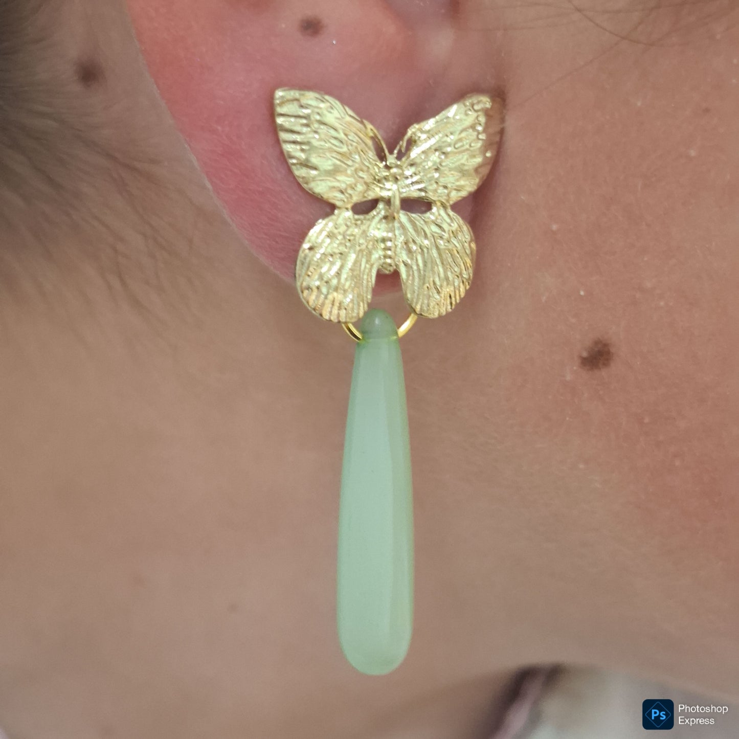 Pendientes MARIPOSA verde