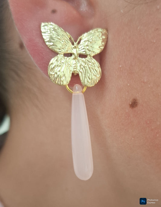 Pendientes MARIPOSA ROSA