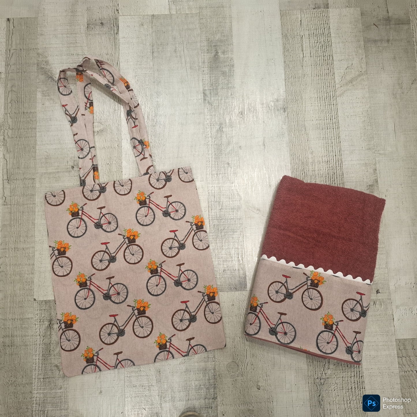 Tote y toalla BICIS personalizada con nombre