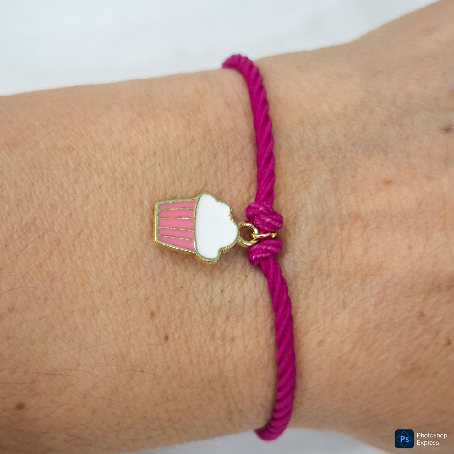 Pulsera elástica goma CUPCAKE