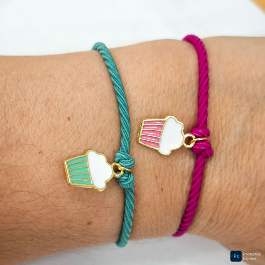 Pulsera elástica goma CUPCAKE
