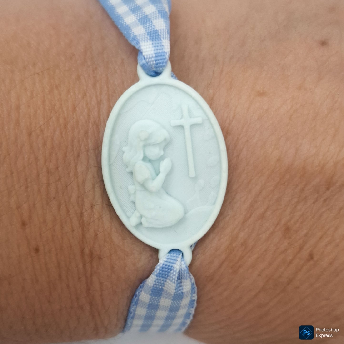 Pulsera cuadro Vichy NIÑA COMUNIÓN