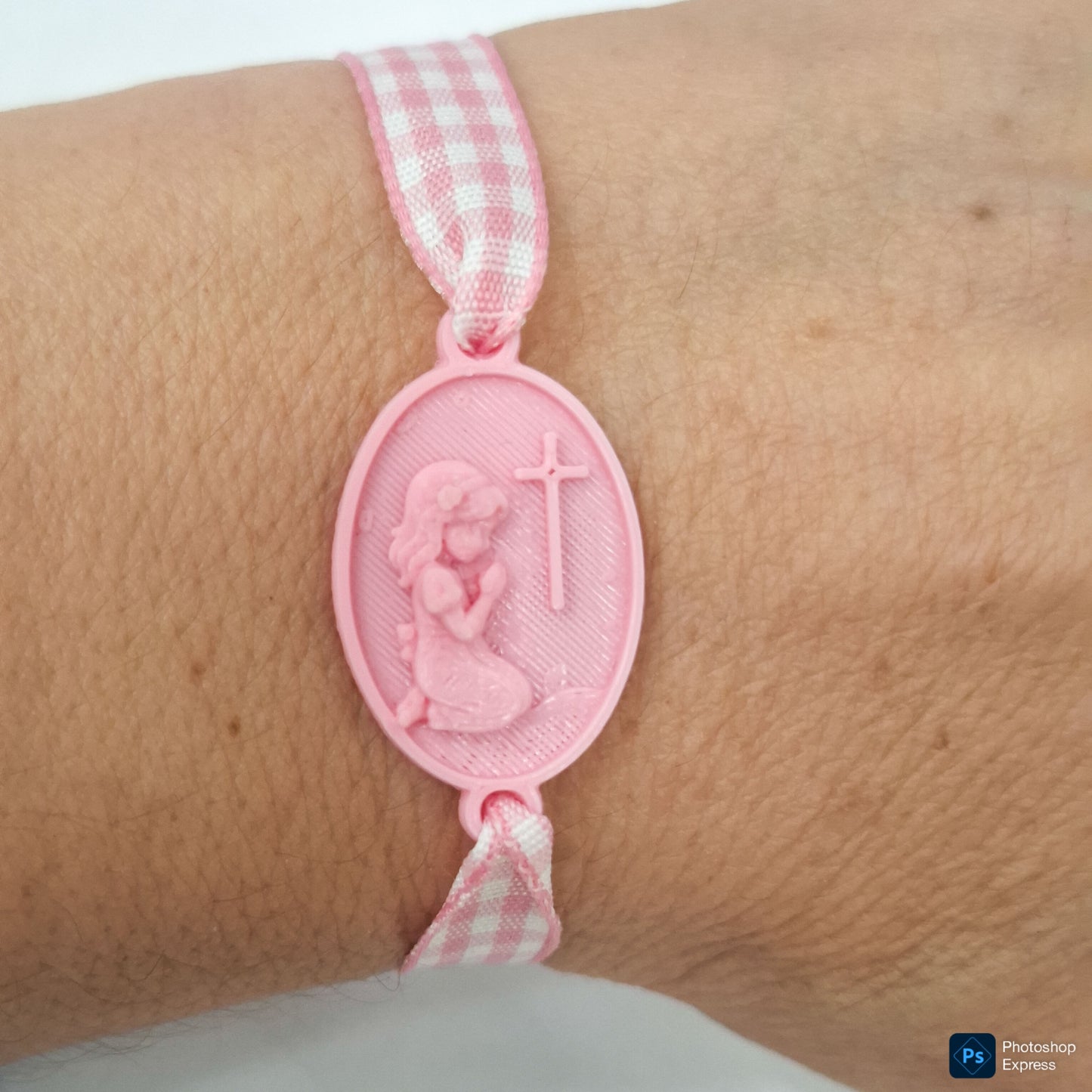 Pulsera cuadro Vichy NIÑA COMUNIÓN