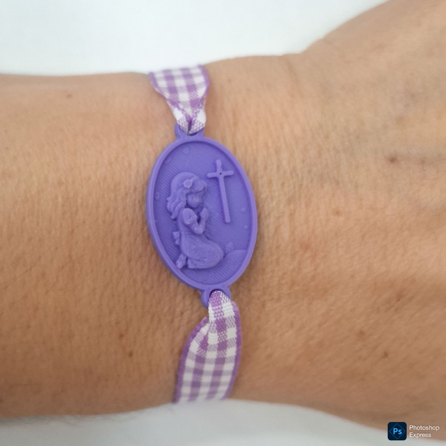 Pulsera cuadro Vichy NIÑA COMUNIÓN