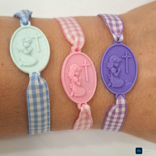 Pulsera cuadro Vichy NIÑA COMUNIÓN
