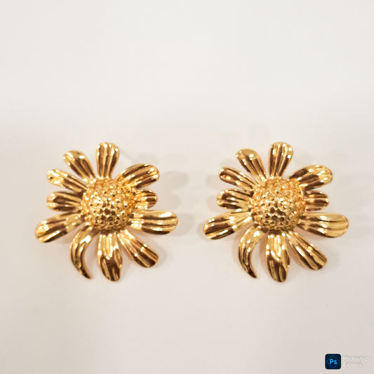 Pendientes acero FLOR