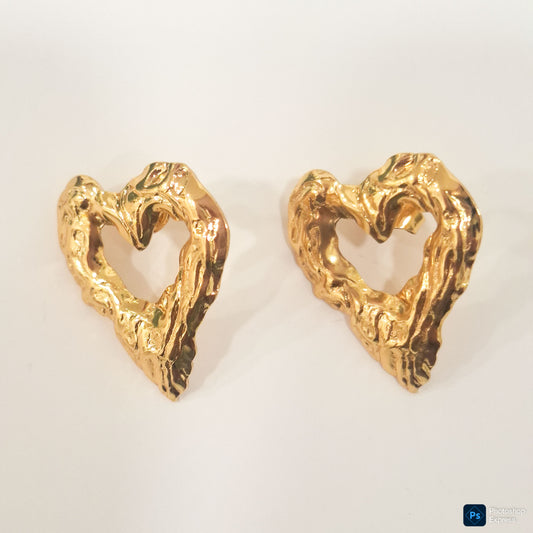 Pendientes acero CORAZÓN