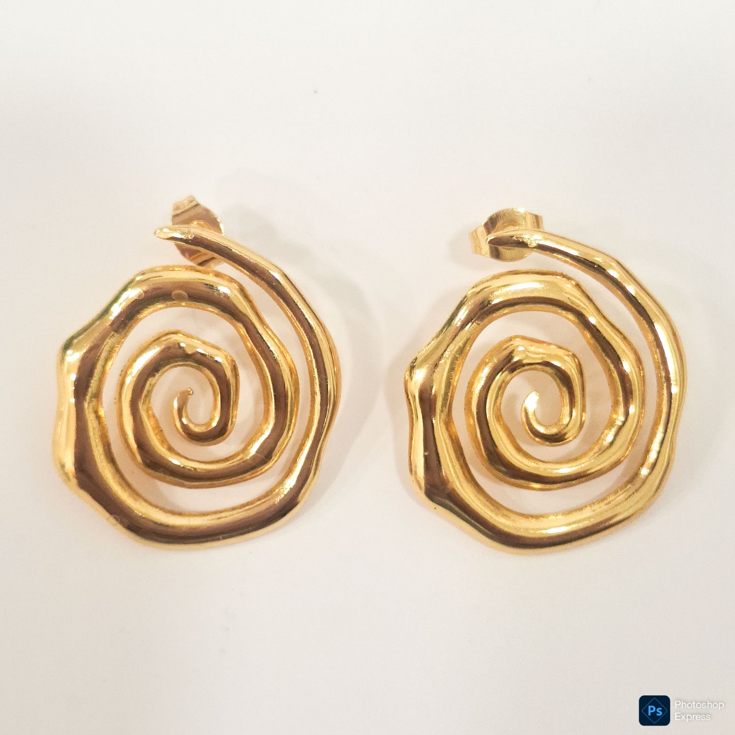 Pendientes acero ESPIRAL LAR