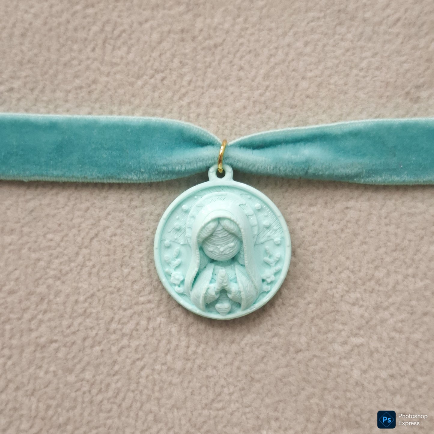 Collar elástico TERCIOPELO VIRGEN NIÑA