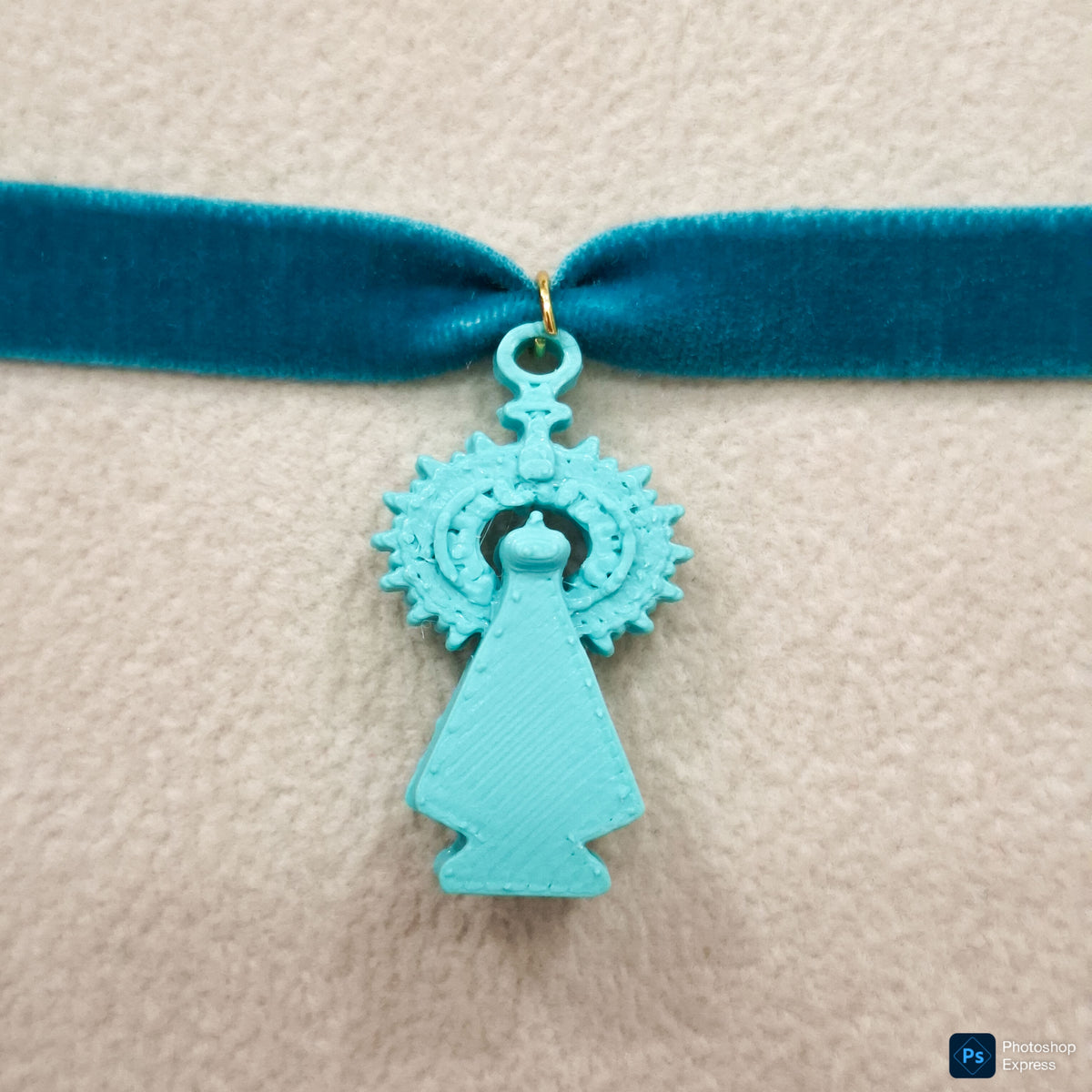Collar elástico terciopelo VIRGEN DEL PILAR