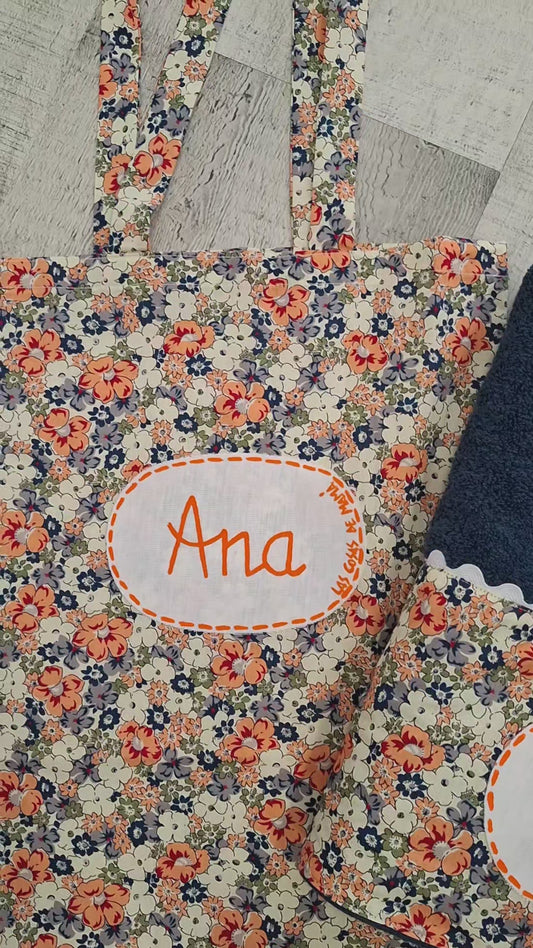 Tote y toalla MARINO personalizada con nombre