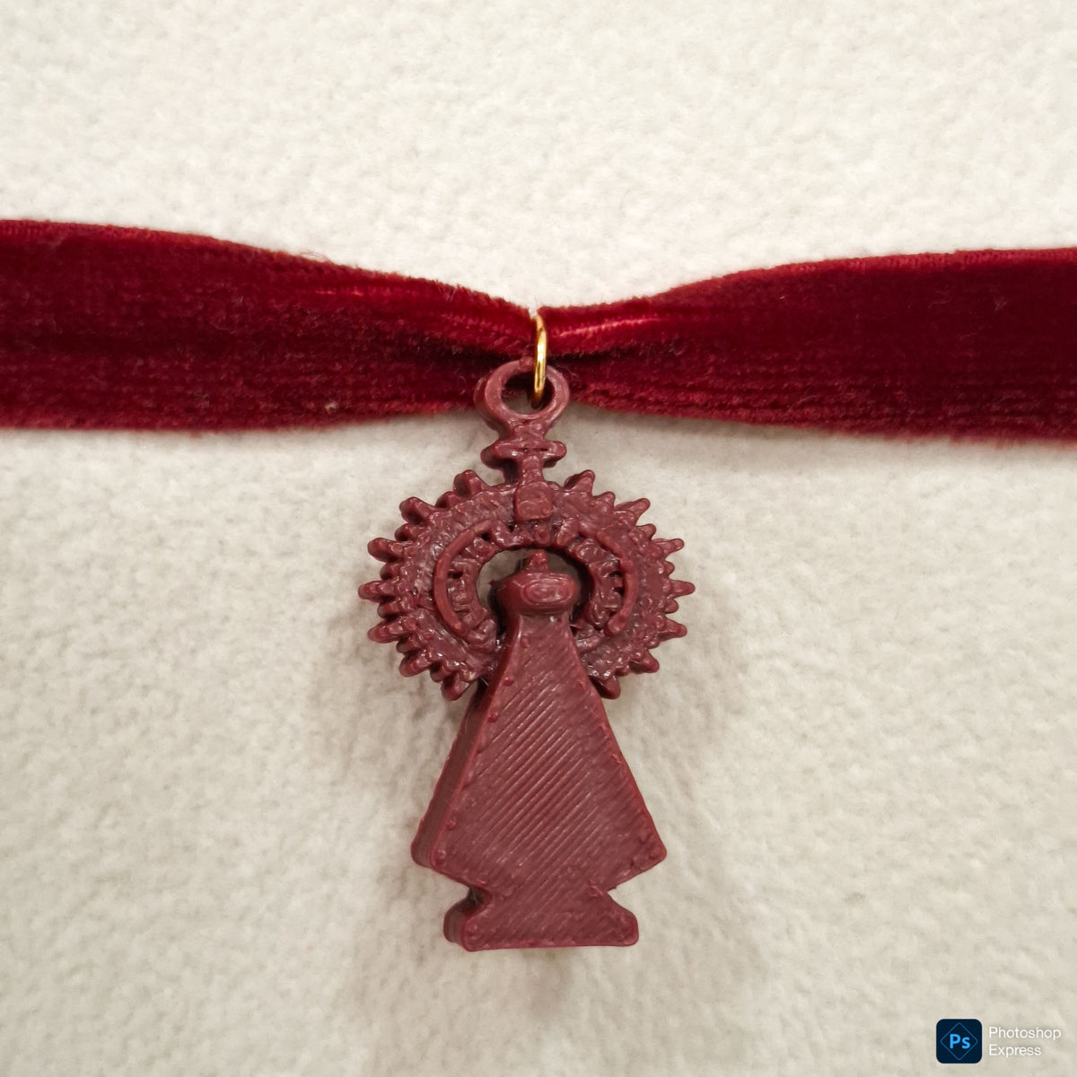 Collar elástico terciopelo VIRGEN DEL PILAR
