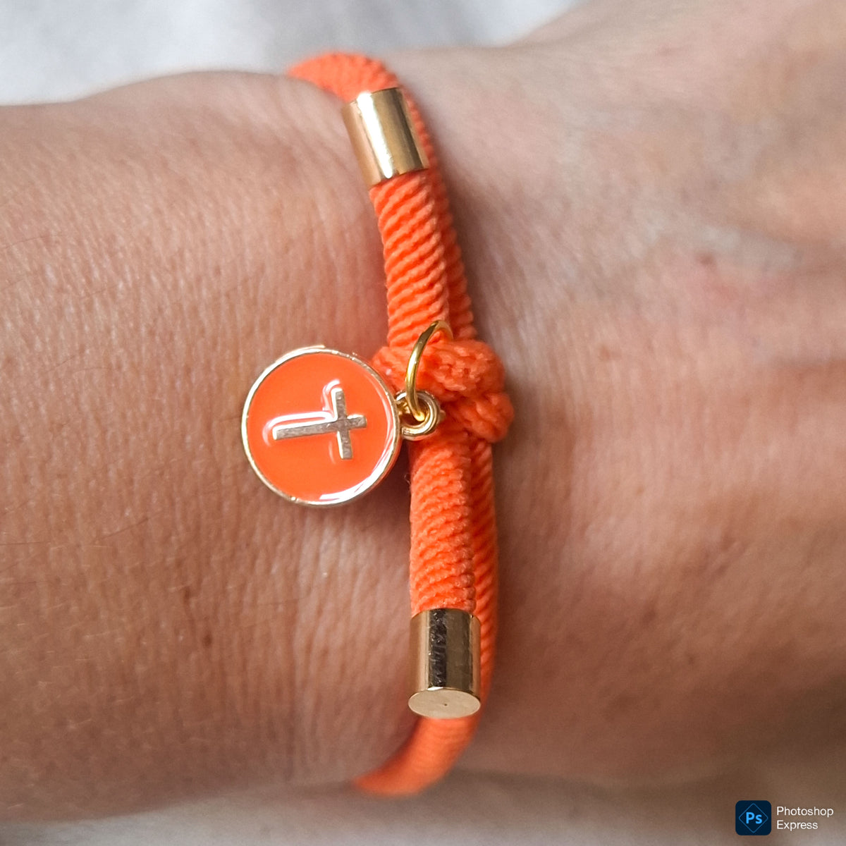 Pulsera nudo CRUZ REDONDA