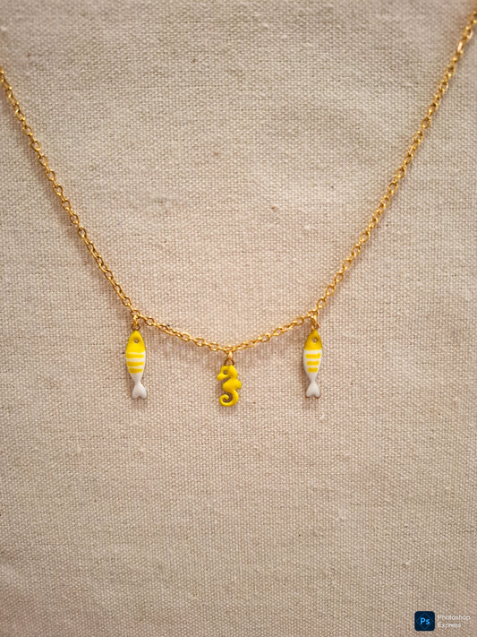Collar acero PECES MOSTAZA