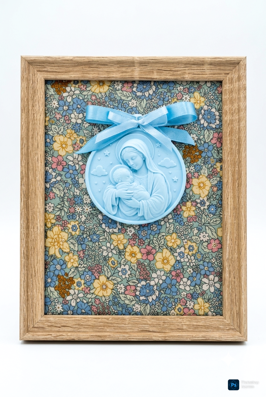 Cuadro Medallón Virgen con Niño