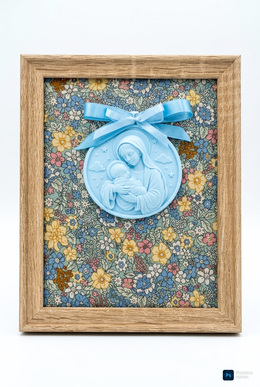Cuadro Medallón Virgen con Niño